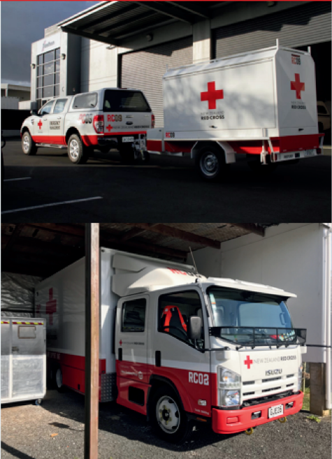 New Zealand Red Cross needs parking space for their Disaster Response vehicles.