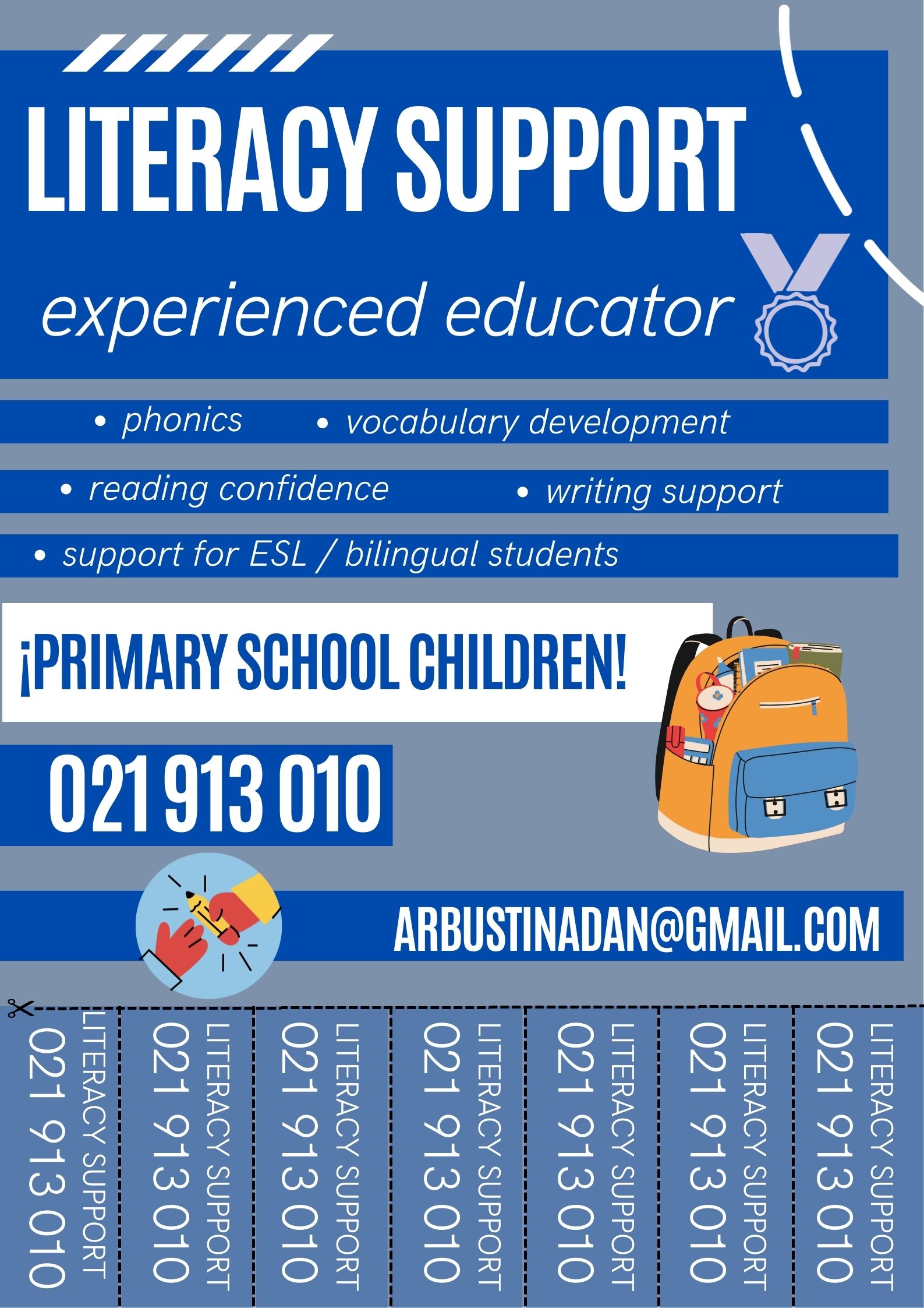 LITERACY SUPPORT- Primary school children